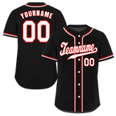 Custom Black Classic Style White Authentic Baseball Jersey